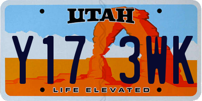 UT license plate Y173WK