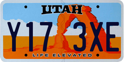 UT license plate Y173XE