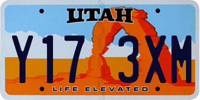UT license plate Y173XM