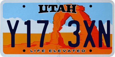 UT license plate Y173XN