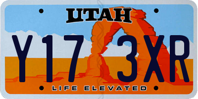 UT license plate Y173XR