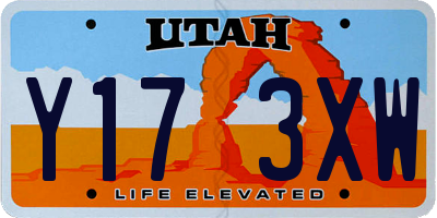 UT license plate Y173XW