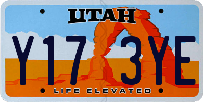 UT license plate Y173YE