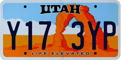 UT license plate Y173YP
