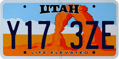 UT license plate Y173ZE