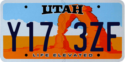 UT license plate Y173ZF