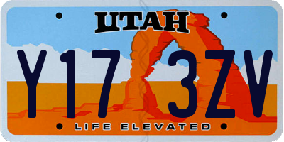 UT license plate Y173ZV