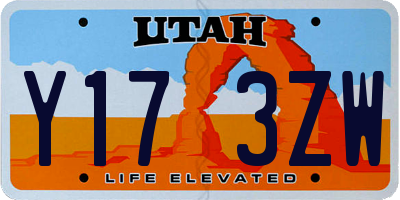 UT license plate Y173ZW