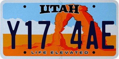 UT license plate Y174AE