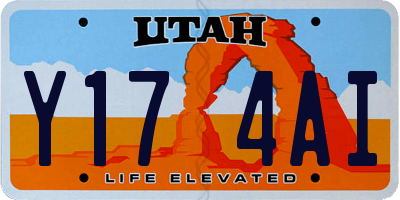 UT license plate Y174AI