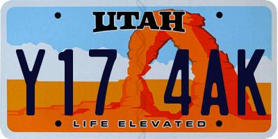 UT license plate Y174AK
