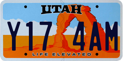 UT license plate Y174AM