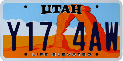 UT license plate Y174AW