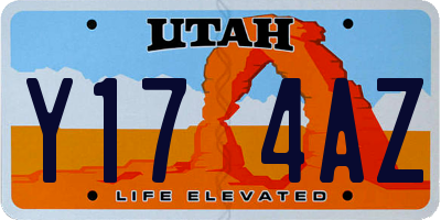 UT license plate Y174AZ