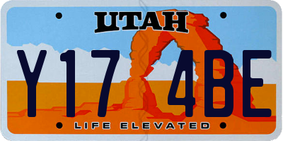 UT license plate Y174BE