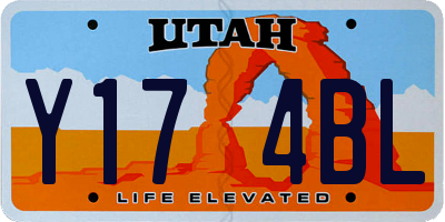 UT license plate Y174BL