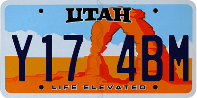 UT license plate Y174BM