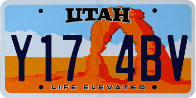 UT license plate Y174BV