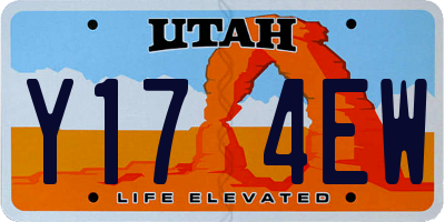 UT license plate Y174EW