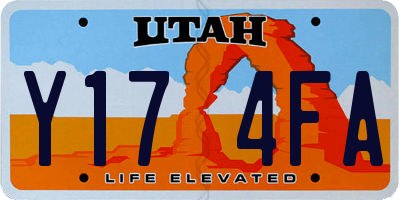 UT license plate Y174FA