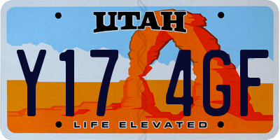 UT license plate Y174GF