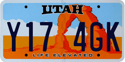 UT license plate Y174GK