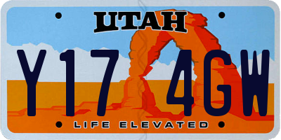 UT license plate Y174GW