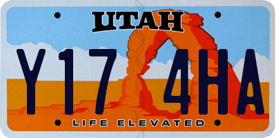 UT license plate Y174HA