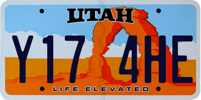 UT license plate Y174HE