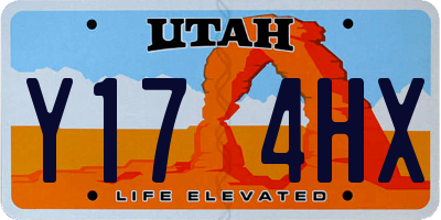 UT license plate Y174HX
