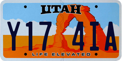 UT license plate Y174IA