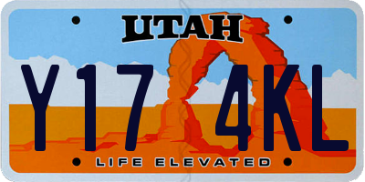 UT license plate Y174KL