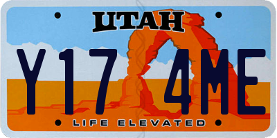 UT license plate Y174ME