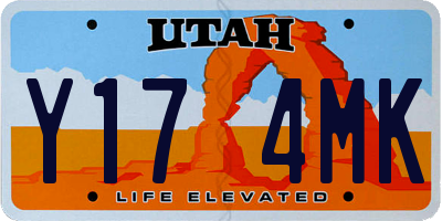 UT license plate Y174MK