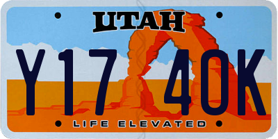 UT license plate Y174OK