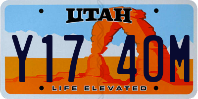 UT license plate Y174OM