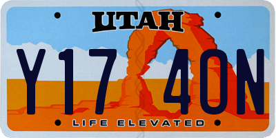 UT license plate Y174ON