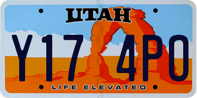UT license plate Y174PO
