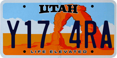 UT license plate Y174RA