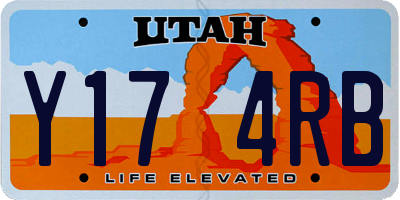 UT license plate Y174RB