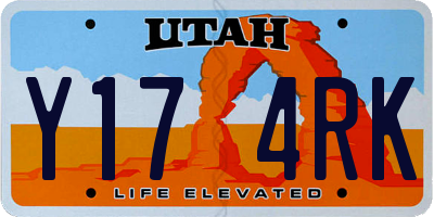 UT license plate Y174RK