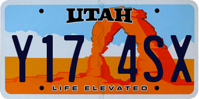 UT license plate Y174SX