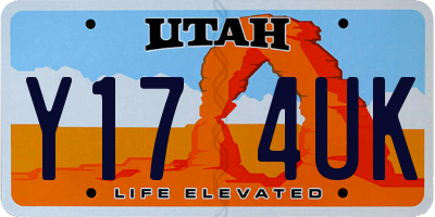 UT license plate Y174UK