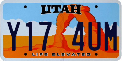 UT license plate Y174UM