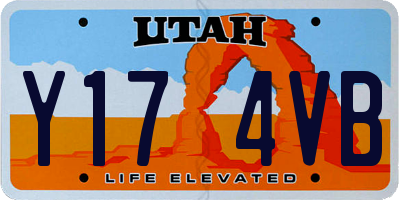 UT license plate Y174VB