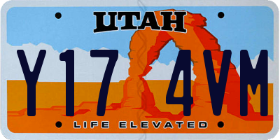 UT license plate Y174VM