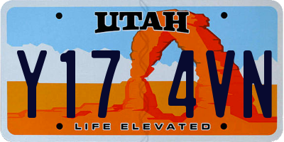 UT license plate Y174VN