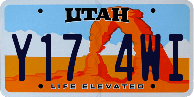 UT license plate Y174WI