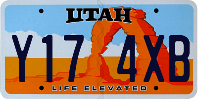 UT license plate Y174XB