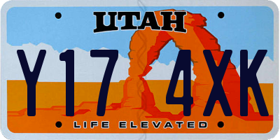 UT license plate Y174XK